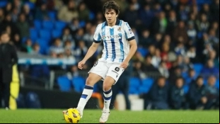 Jon Aramburu, futbolista de la Real Sociedad